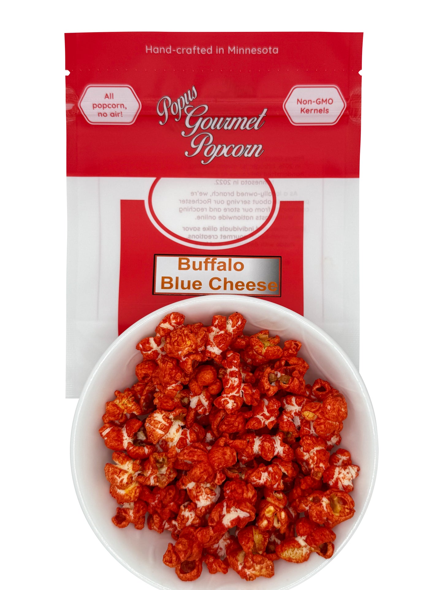 Buffalo Blue Cheese Popcorn