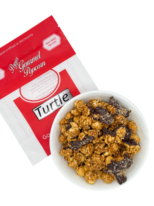Dark Chocolate Turtle Popcorn