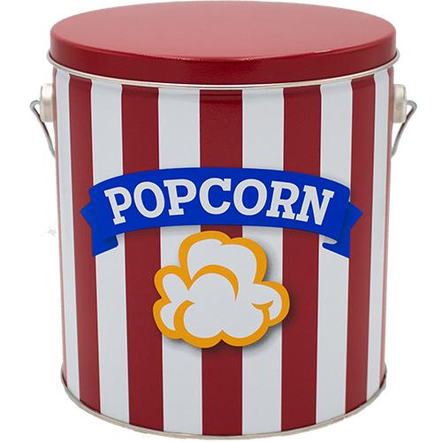 1- gallon Popcorn tin